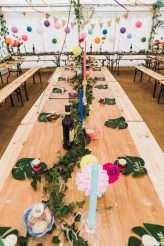 Botanical Rainbow Summer Festival Wedding (10)