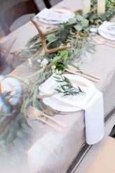 Southern Lodge Wedding with Modern Bohemian Styling & The Guests All in White (13)