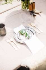 Southern Lodge Wedding with Modern Bohemian Styling & The Guests All in White (15)