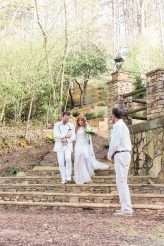 Southern Lodge Wedding with Modern Bohemian Styling & The Guests All in White (20)