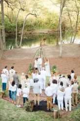 Southern Lodge Wedding with Modern Bohemian Styling & The Guests All in White (26)