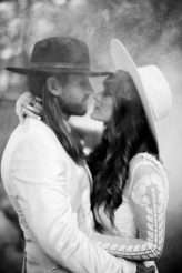 Southern Lodge Wedding with Modern Bohemian Styling & The Guests All in White (54)