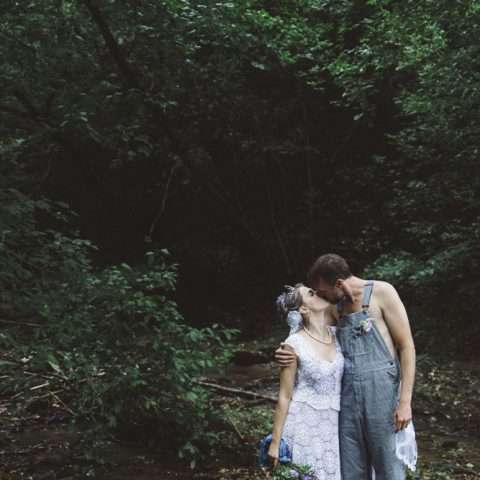 A Pot Luck Woodland Wedding with the Groom in Dungarees! (33)
