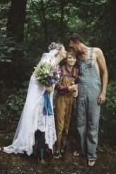 A Pot Luck Woodland Wedding with the Groom in Dungarees! (34)