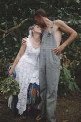 A Pot Luck Woodland Wedding with the Groom in Dungarees! (39)