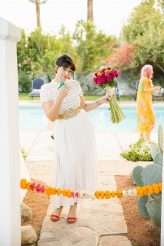 Colourful & Creative Poolside Wedding in Palm Springs (73)