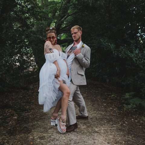 Fashion-Forward Festival Wedding with an Alexander McQueen Inspired Dress (21)