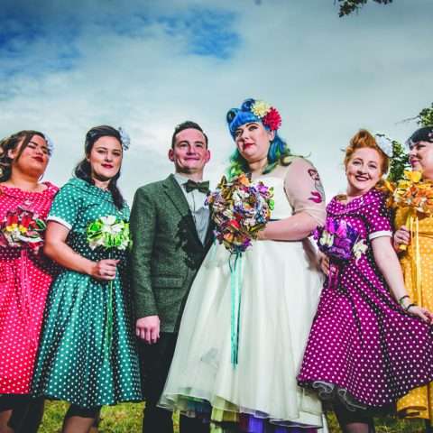 Rockabilly Rainbow Folk Festival Wedding (16)