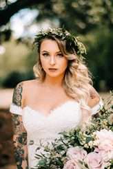 Vintage Bohemian Taxidermy Succulent Tattooed Bride 21