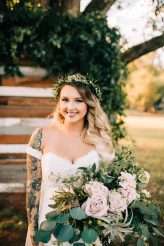 Vintage Bohemian Taxidermy Succulent Tattooed Bride 64