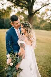 Vintage Bohemian Taxidermy Succulent Tattooed Bride 70