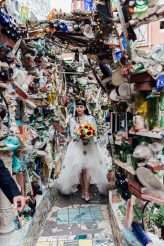 Vintage Rockabilly Meets Back to the Future Inspired Wedding at Philadelphia’s Magic Gardens (24)