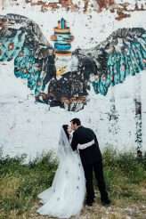 Vintage Rockabilly Meets Back to the Future Inspired Wedding at Philadelphia’s Magic Gardens (58)