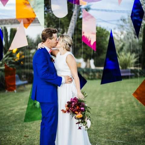 colourful meets industrial warehouse laidback spanish wedding 58