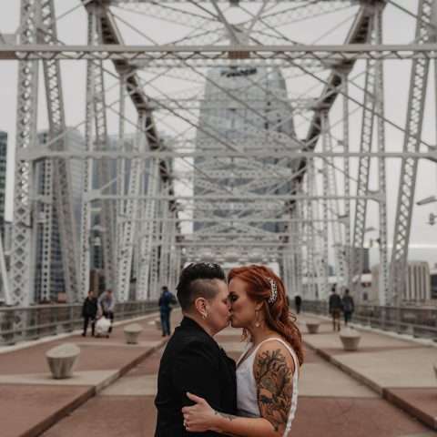 Pedestrian Bridge Elopement | LGBT Nashville Wedding Photographe