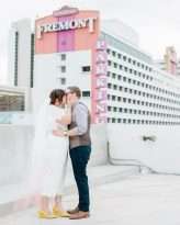 Lazy Las Vegas Elopement Ombre Dip Dye Veil Succulents Bridal Culottes 10