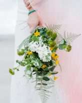 Lazy Las Vegas Elopement Ombre Dip Dye Veil Succulents Bridal Culottes 13