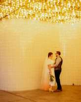 Lazy Las Vegas Elopement Ombre Dip Dye Veil Succulents Bridal Culottes 25