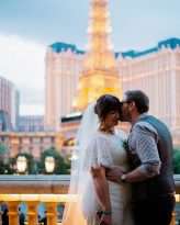 Lazy Las Vegas Elopement Ombre Dip Dye Veil Succulents Bridal Culottes 26