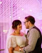 Lazy Las Vegas Elopement Ombre Dip Dye Veil Succulents Bridal Culottes 27