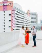 Lazy Las Vegas Elopement Ombre Dip Dye Veil Succulents Bridal Culottes 4