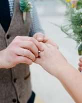 Lazy Las Vegas Elopement Ombre Dip Dye Veil Succulents Bridal Culottes 8