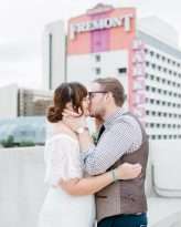 Lazy Las Vegas Elopement Ombre Dip Dye Veil Succulents Bridal Culottes 9