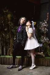 Pastel Goth Satanic Polyamorous Lolita Wedding 57