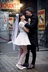 Pastel Goth Satanic Polyamorous Lolita Wedding 64