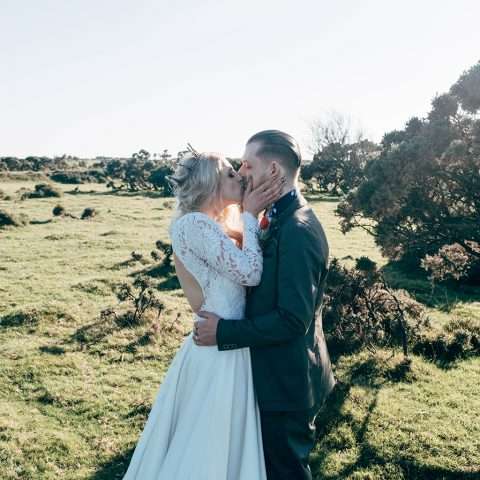 Rustic Homely Moorland Greenery Cornish Wedding 26