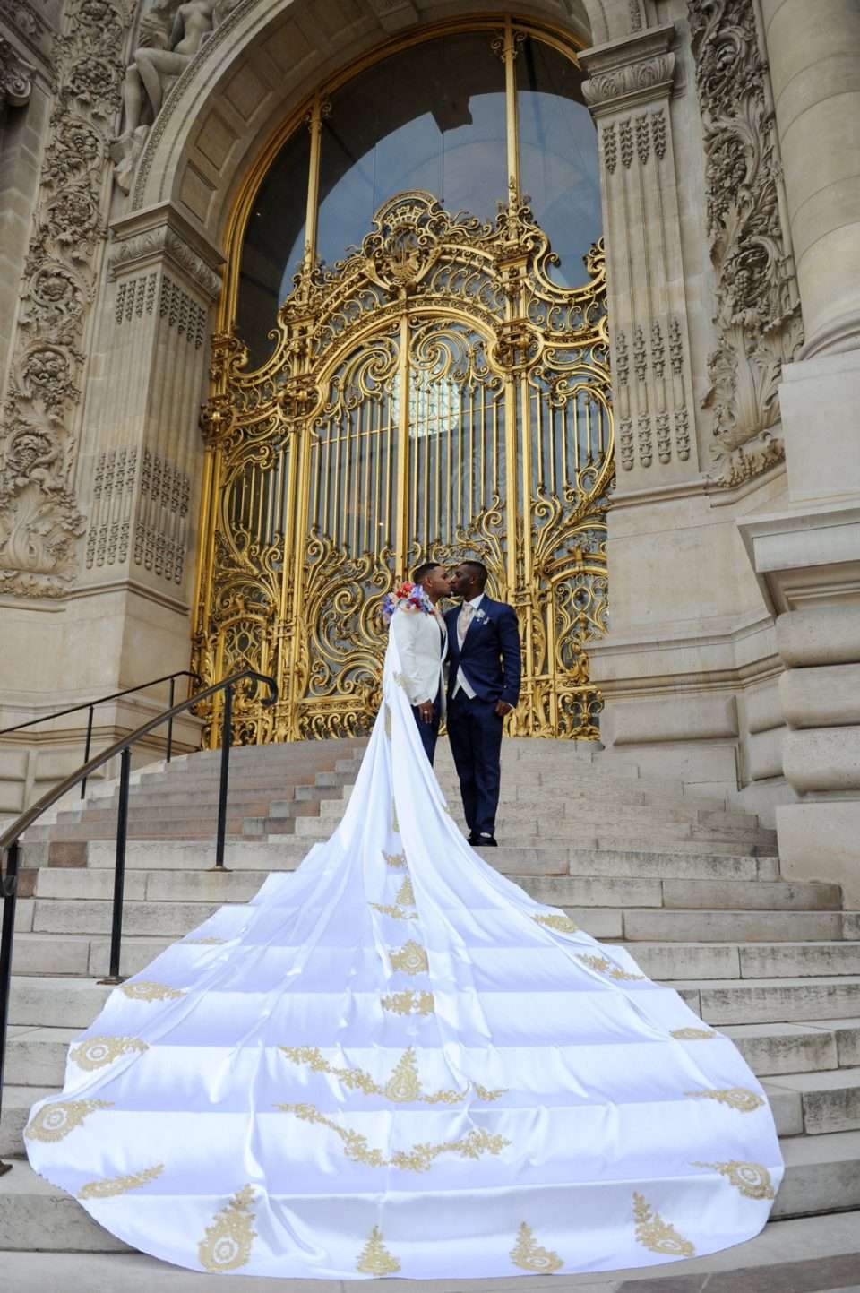 A Royal Fairy Tale Wedding in Paris with a Groom in a Cape!  Rock n Roll  Bride