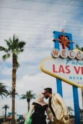 Intimate Las Vegas Wedding with a Black Dress & Neon Green Veil! (24)