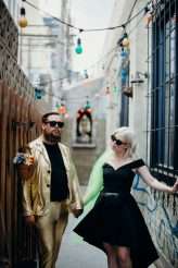 Intimate Las Vegas Wedding with a Black Dress & Neon Green Veil! (29)