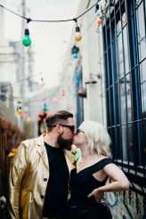 Intimate Las Vegas Wedding with a Black Dress & Neon Green Veil! (30)