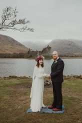 Intimate Wedding by Loch Awe with the Bride in a £25 Thrift Store Dress! (16)