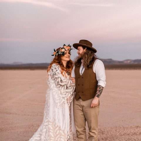 Laid Back Las Vegas Wedding with a Neon Graveyard Ceremony & Pizza Reception (40)