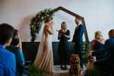 Moody Art Deco Glam Wedding with Dogs 56
