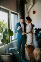 Moody Art Deco Glam Wedding with Dogs 71