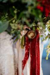 Moody Art Deco Glam Wedding with Dogs 80