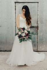 Rustic Welsh Barn Disney Wedding Tattooed Bride 88