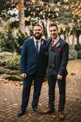 Vintage Train Museum Red Dress Cocktail Hour Wedding 28