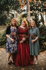 Vintage Train Museum Red Dress Cocktail Hour Wedding 29