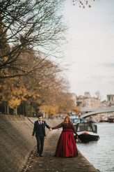 Vintage Train Museum Red Dress Cocktail Hour Wedding 41