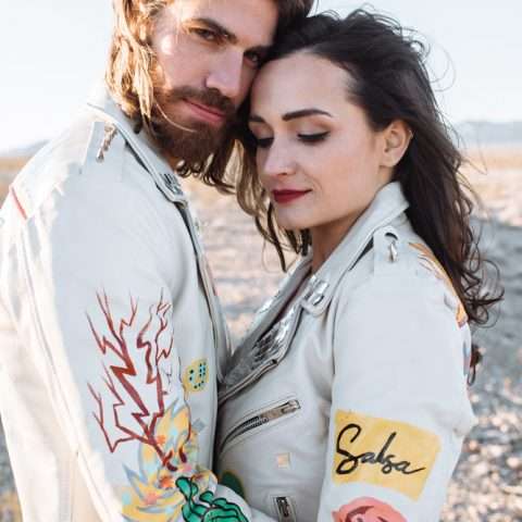 Rock n Roll Las Vegas Elopement with a Discount Universe Dress & a Ring Bear-er! (47)