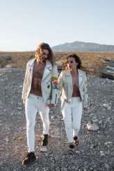 Rock n Roll Las Vegas Elopement with a Discount Universe Dress & a Ring Bear-er! (60)