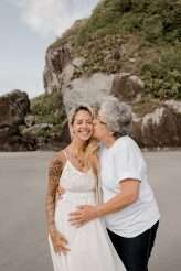 Boho Brazillian Beach Pregnancy Elopement 28
