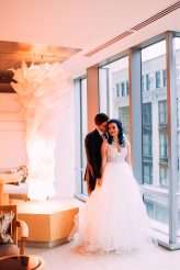 Emo Wedding Blue Hair Pink Dress 10