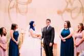 Emo Wedding Blue Hair Pink Dress 18