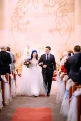 Emo Wedding Blue Hair Pink Dress 21
