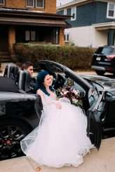 Emo Wedding Blue Hair Pink Dress 22